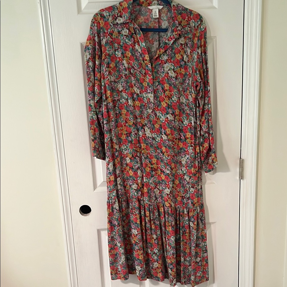 H and M Floral Long Sleeve Dress